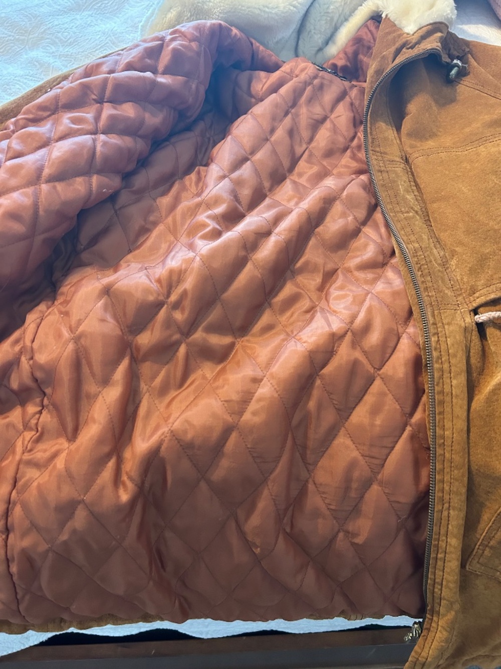 Vintage Marco Moroni Brown Leather Suede Coat Boho with Hood Medium - Picture 13 of 13